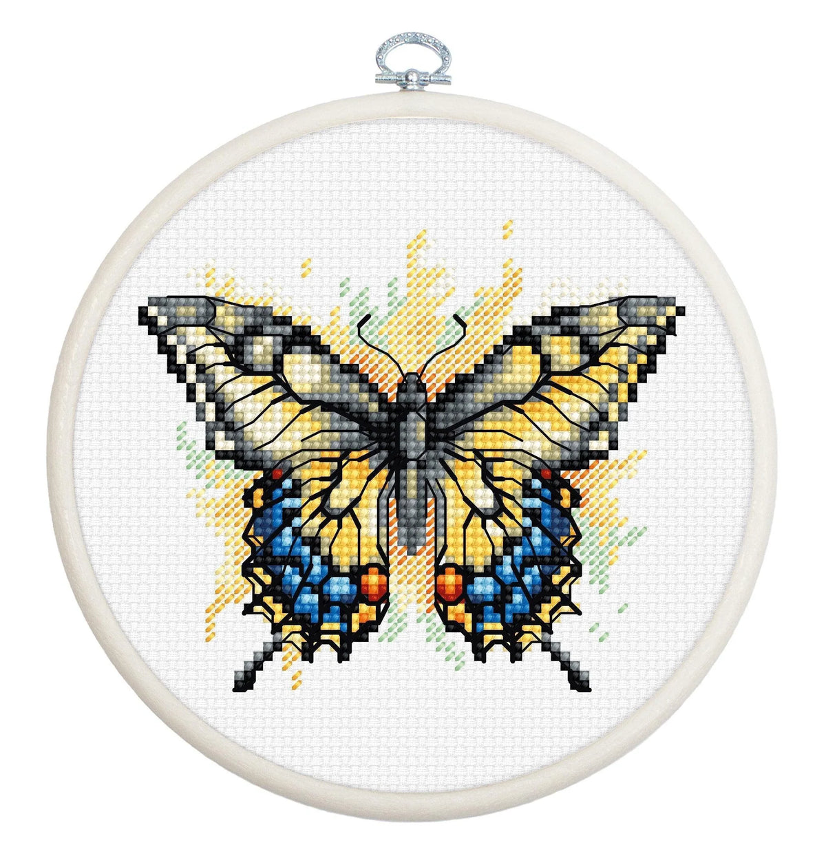Cross Stitch Kit with Hoop Included Luca-S - Swallowtail Butterfly, BC101 Regular price