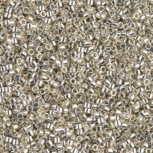 Miyuki Delica Seed Bead 11/0 Galvanized Silver 2-inch 5g DB035 DB0035