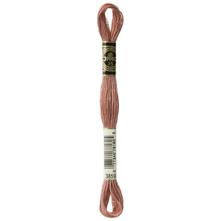 DMC Mouline Special 3859 Six-Strand Embroidery Thread Light Rosewood 8.7-Yards