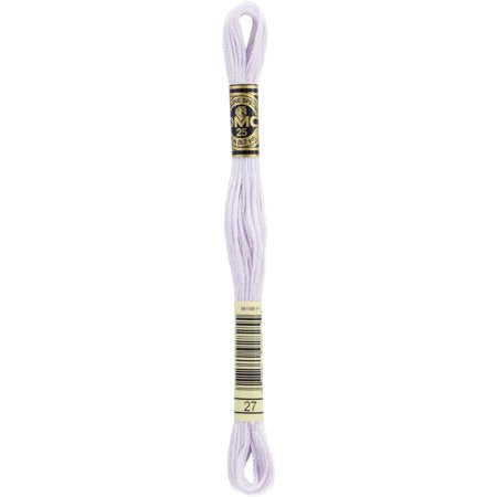 DMC Mouline Special 27 Six-Strand Embroidery Thread White Violet 8.7-Yards