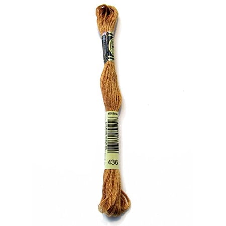 DMC Mouline Special 436 Six-Strand Embroidery Thread Tan 8.7-Yards