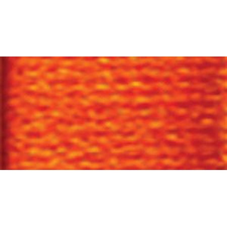 DMC Satin Floss S741  Six-Strand Embroidery Thread Medium Tangerine 8.7-Yards