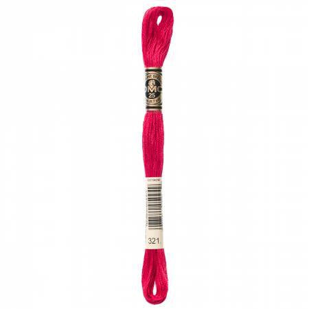 DMC Mouline Special 321 Six-Strand Embroidery Thread Red 8.7-Yards