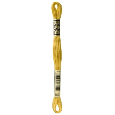 DMC Mouline Special 3821 Six-Strand Embroidery Thread Light Straw 8.7-Yards