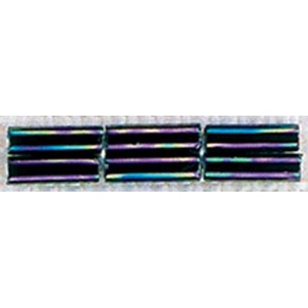 Mill Hill Small Glass Bugle Beads 2.5mmX6mm 3.1g-Rainbow 70374