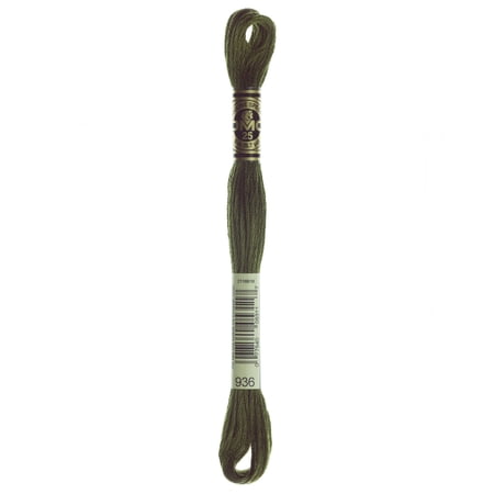 DMC Mouline Special 936 Six-Strand Embroidery Thread Avocado Green Very Dark 8.7-Yards