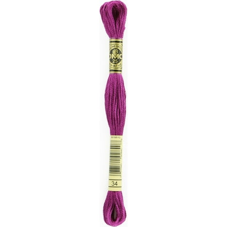 DMC Mouline Special 34 Six-Strand Embroidery Thread  Dark Fuchsia 8.7-Yards