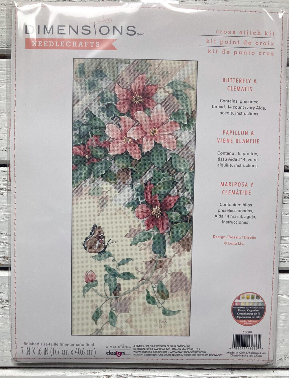 Dimensions Butterfly & Clematis 13686