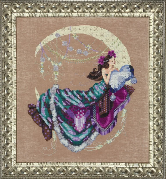 Md137 Moon Flowers Counted Cross Stitch Chart By Nora Corbett From Mirabilia