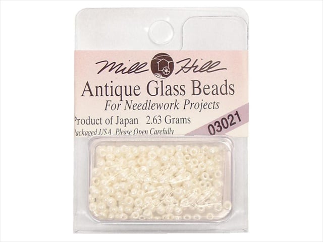 Mill Hill Antique Glass Seed Beads 2.63 Grams/Pkg-Royal Pearl 03021