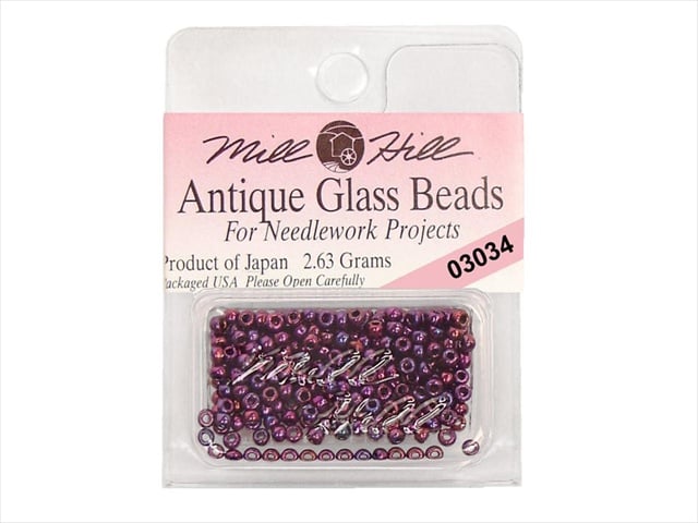 Mill Hill Antique Glass Seed Beads 2.5mm 2.63g-Royal Amethyst 03034