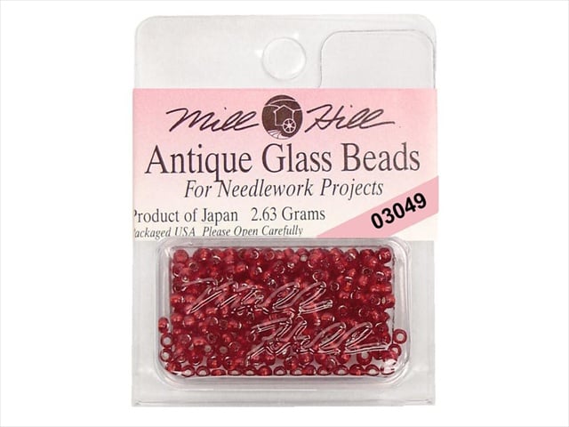 Mill Hill Antique Glass Seed Beads 2.5mm 2.63g-Rich Red 03049