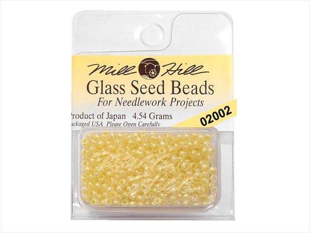 Mill Hill Glass Seed Beads, Yellow Creme 02002
