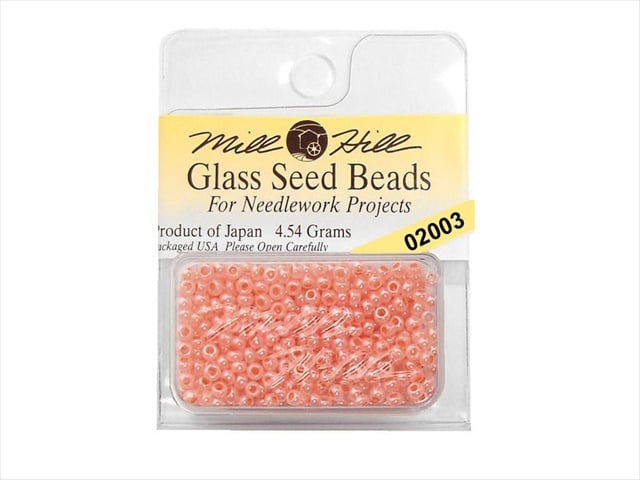 Mill Hill Glass Seed Beads 4.54 Grams/Pkg-Peach Creme 02003