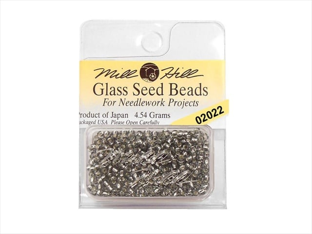 Mill Hill Glass Seed Beads 4.54g-Silver 02022
