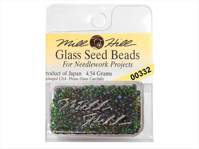 Mill Hill Glass Seed Beads, Emerald 00332
