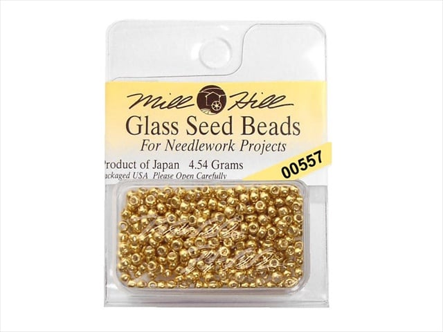 Mill Hill Glass Seed Beads 4.54g-Gold 00557