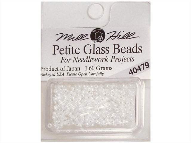 Mill Hill Petite Glass Seed Beads 2mm 1.6g-White 40479