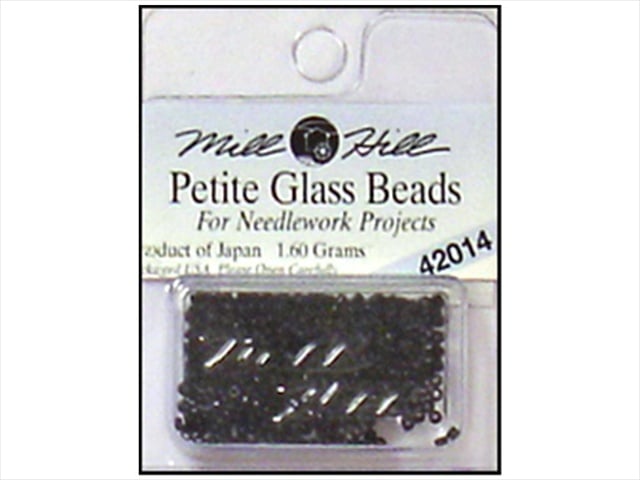 Mill Hill Petite Glass Seed Beads 2mm 1.6g-Black