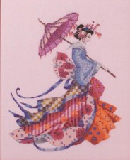 Md153 Miss Cherry Blossom Counted Cross Stitch Chart By Nora Corbett