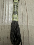 DMC Mouline Special 844 Six-Strand Embroidery Thread Ultra Dark Beaver Grey 8.7-Yards