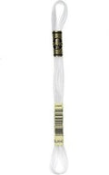 DMC Mouline Special BLANC Six-Strand Embroidery Thread White 8.7-Yards